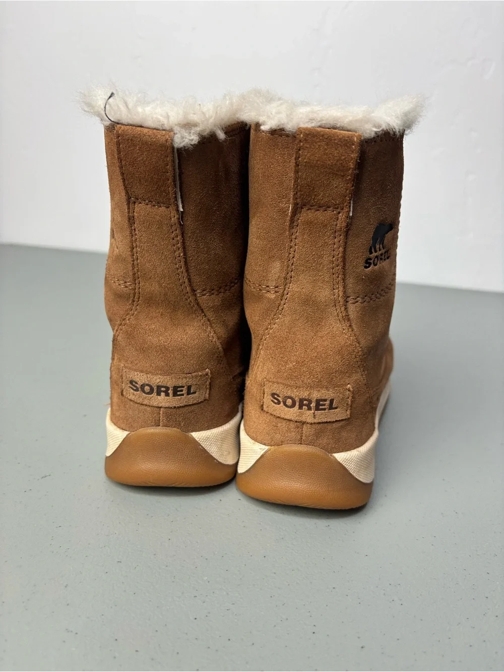 Sorel Whitney II Joan Lace Girls Boots Winter Waterproof Size 6 Snow Brown Tan